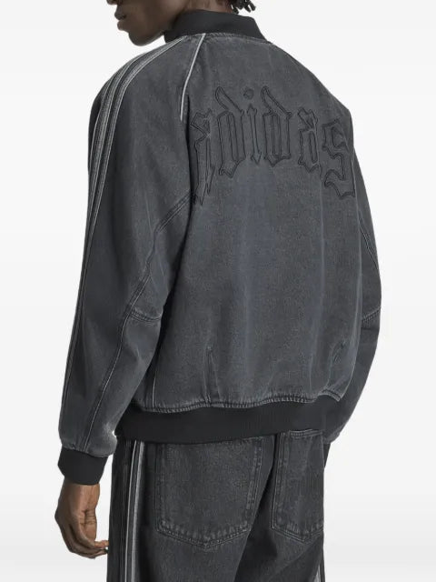 adidas logo-embroidered denim jacket