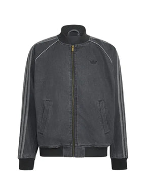 adidas logo-embroidered denim jacket