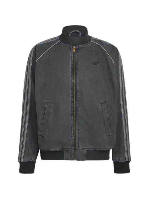 adidas logo-embroidered denim jacket