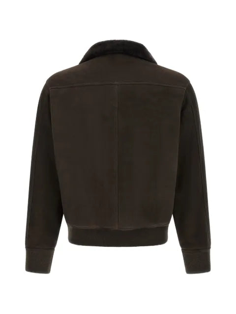 Giorgio Brato shearling-collar suede jacket