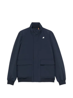 K-Way logo-patch ribbed-trim jacket