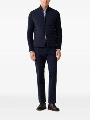Hackett London baffle-woven zip jacket