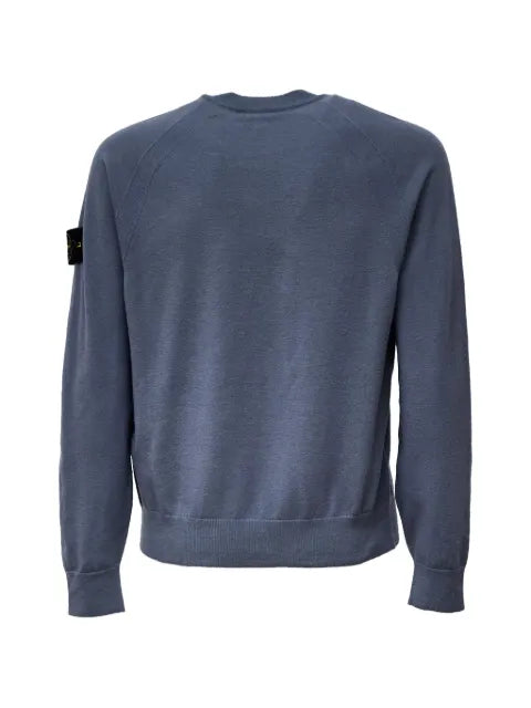 Stone Island logo-patch raglan-sleeve sweater