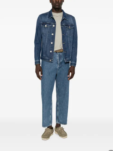 Eleventy button-fastening denim jacket