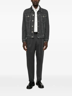 Eleventy contrast-stitch denim jacket