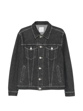 Eleventy contrast-stitch denim jacket