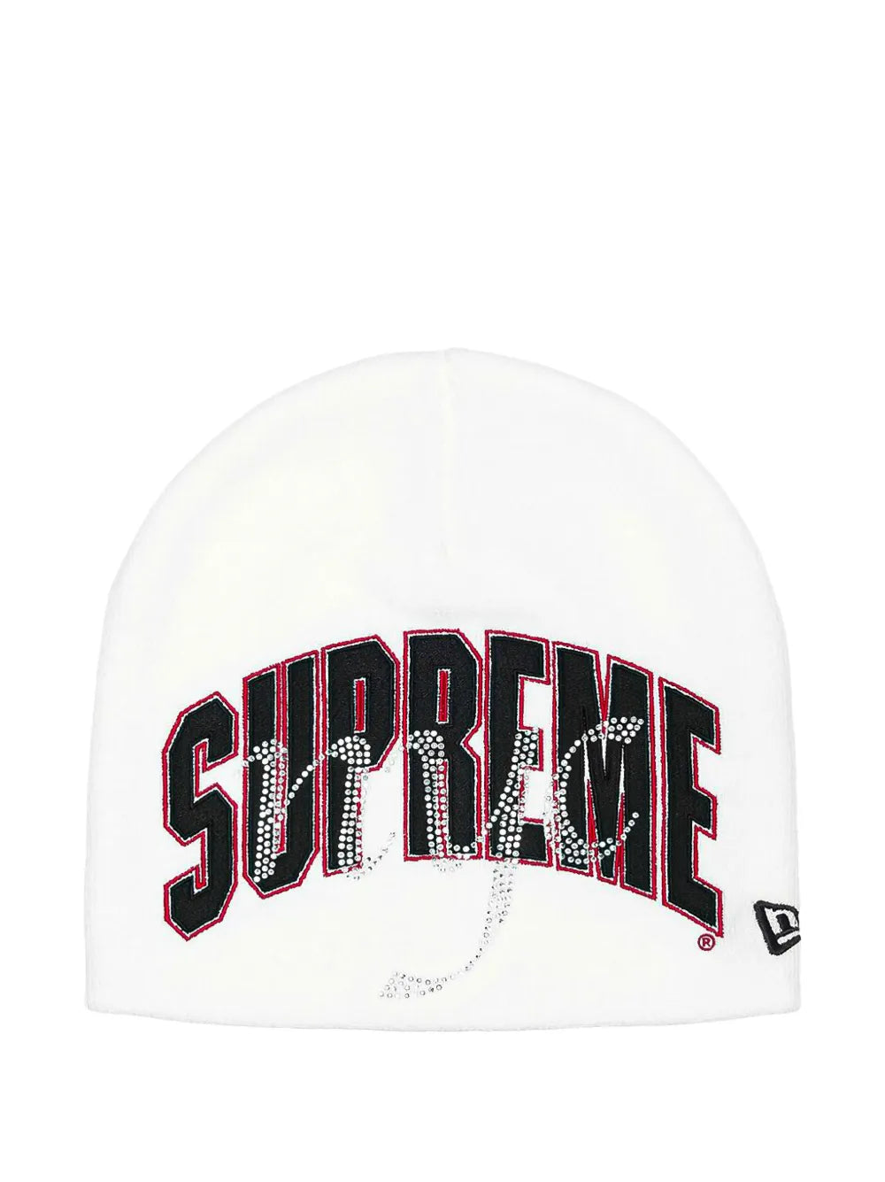 Supreme Beanie mit Strassverzierung