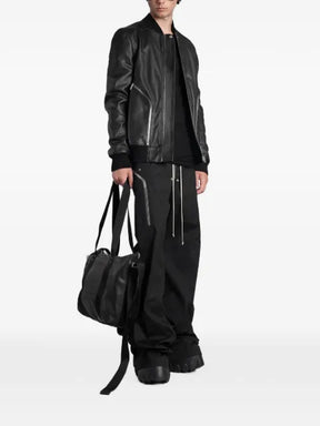 Rick Owens Heizer zip-pocket leather bomber jacket