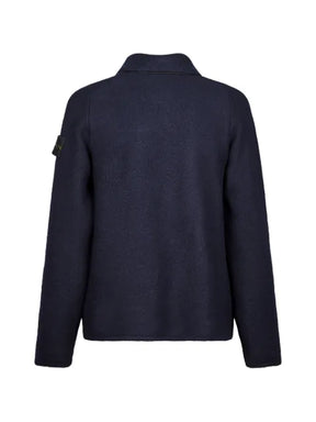 Stone Island logo-patch button-up jacket