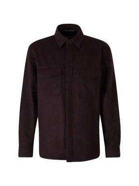 Canali button-up shirt jacket