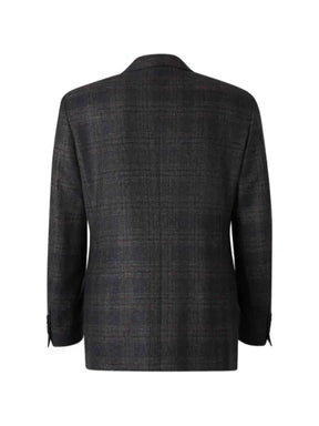 Canali single-breasted check-pattern blazer