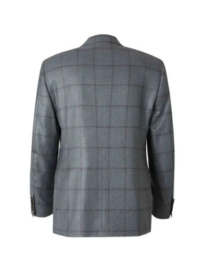 Canali check-pattern single-breasted blazer