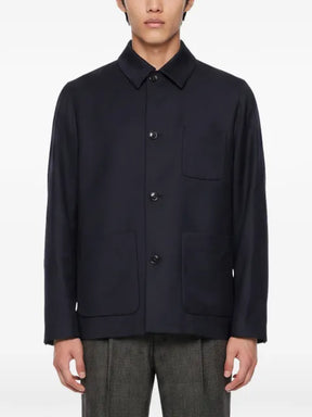 Lardini Stone patch-pocket shirt jacket