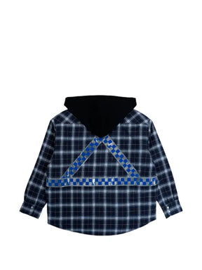 AWGE check-pattern reflective-detail jacket