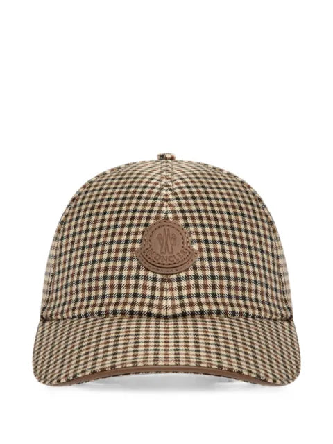Moncler Karierte Baseballkappe
