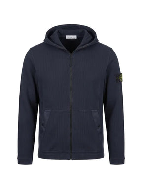 Stone Island logo-patch zip-up hoodie