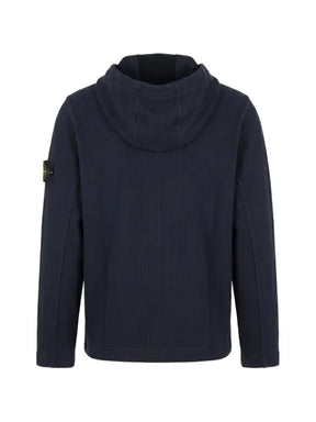 Stone Island logo-patch zip-up hoodie
