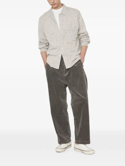 Officine Generale marl-knit button-up sweater