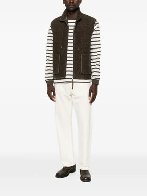 AMARANTO  fleece zip-up gilet