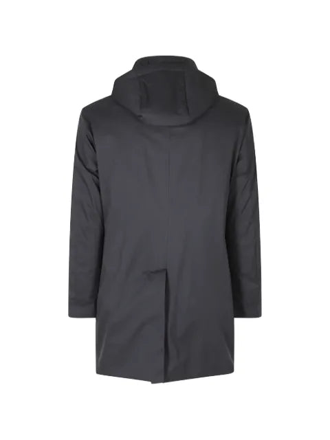 Moorer hooded single-breasted jacket