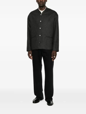 Jil Sander band-collar single-breasted jacket