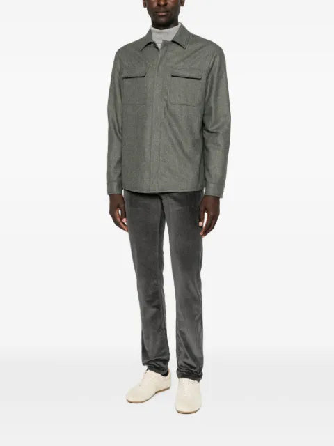Eleventy flap-pocket shirt jacket