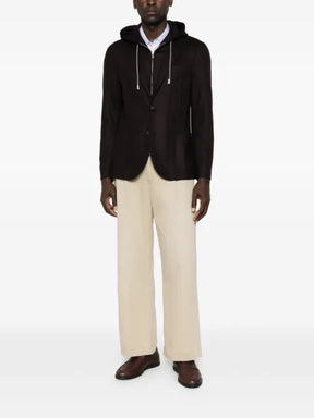 Eleventy hooded layered jacket