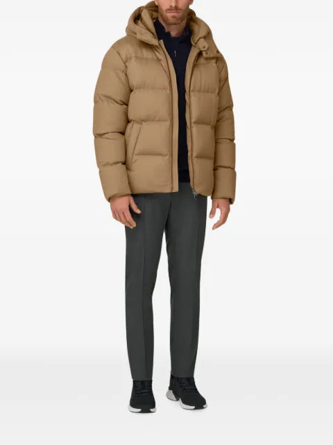 Boggi Milano bomber in wool-blend padded with goose down