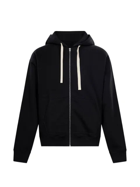 Jil Sander zip-up drawstring hoodie
