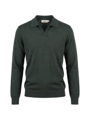 Altea polo-collar long-sleeve sweater