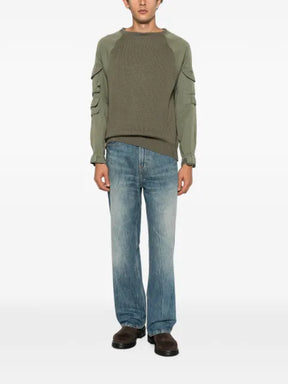 Balmain cargo-pocket panelled sweater