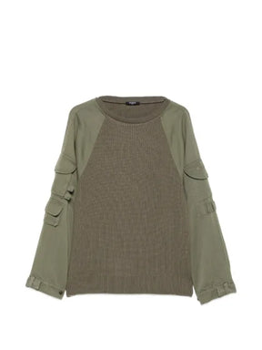 Balmain cargo-pocket panelled sweater