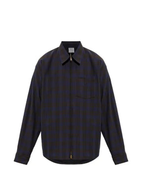 VETEMENTS check-pattern zip-up shirt jacket