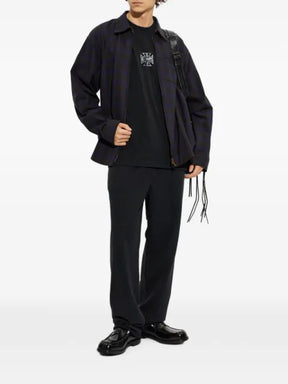 VETEMENTS check-pattern zip-up shirt jacket