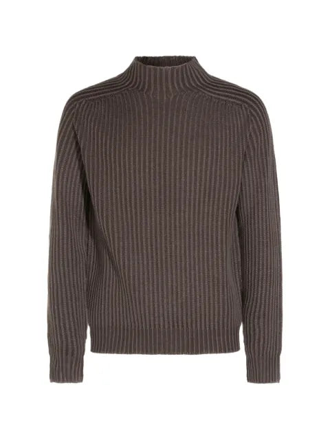 04651 / A TRIP IN A BAG ribbed-knit mock-neck sweater