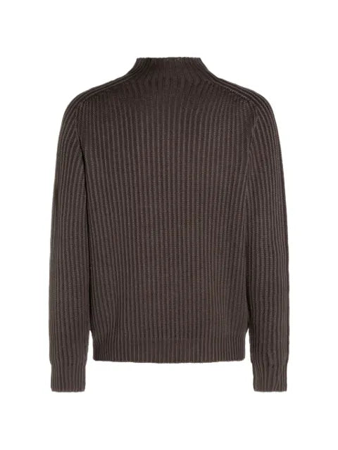 04651 / A TRIP IN A BAG ribbed-knit mock-neck sweater