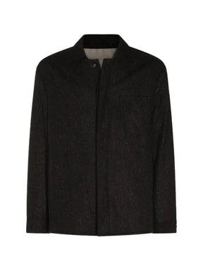 Eleventy herringbone-pattern shirt jacket
