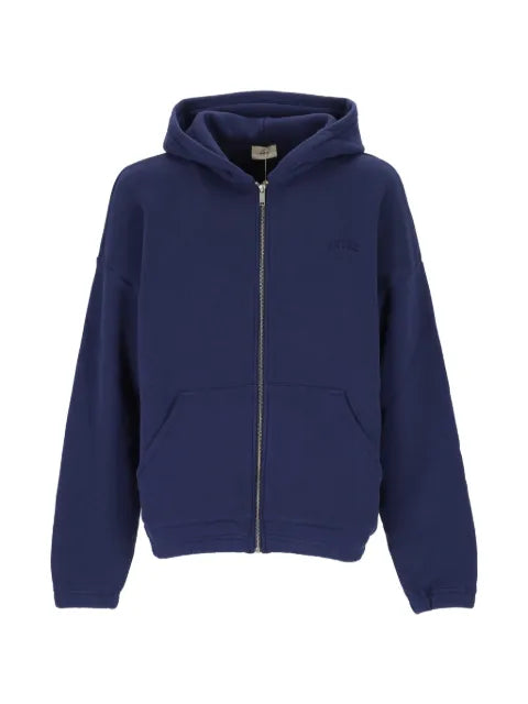 Autry logo-embroidered zip-up hoodie