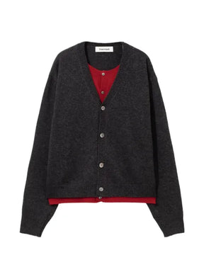TONYWACK V-neck layered cardigan
