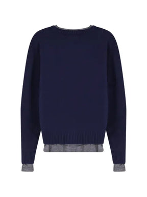 TONYWACK layered-effect ribbed-trim sweater