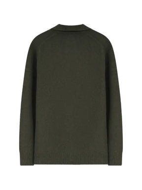 Vince button-fastening notched-lapel cardigan