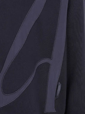 Emporio Armani French terry jersey hoodie with oversized EA embroidery
