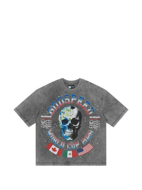 GODSPEED Planet Fútbol acid-wash T-shirt