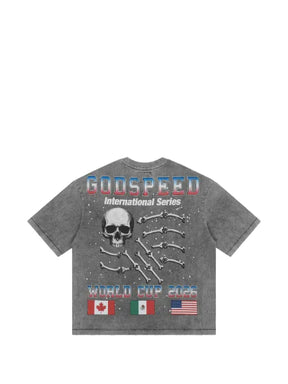 GODSPEED Planet Fútbol acid-wash T-shirt