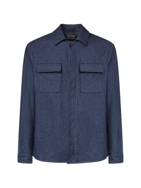 Eleventy button-up chest-pocket jacket