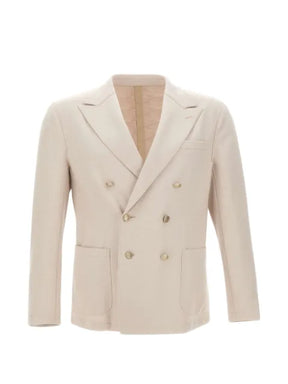 Eleventy double-breasted peak-lapel blazer