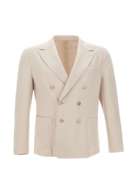 Eleventy double-breasted peak-lapel blazer