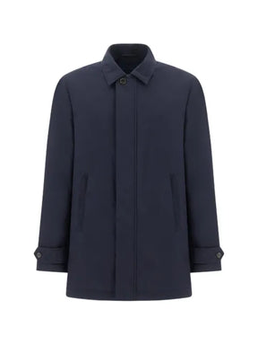 Paul & Shark Typhoon Platinum suede-trim jacket