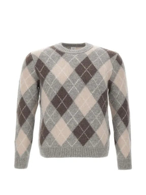 Eleventy argyle-pattern sweater