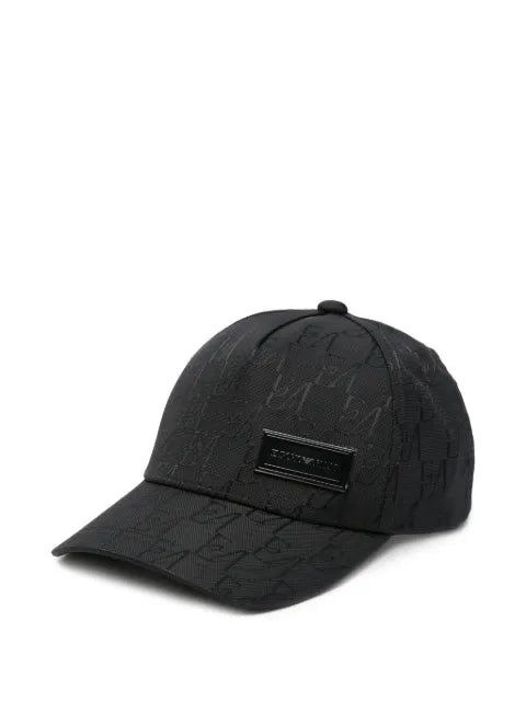 Emporio Armani Baseballkappe aus Monogramm-Jacquard mit Klettverschluss